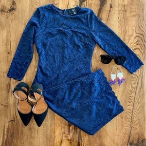 AX Paris Women’s Navy Blue Lace Dress | Size 4
